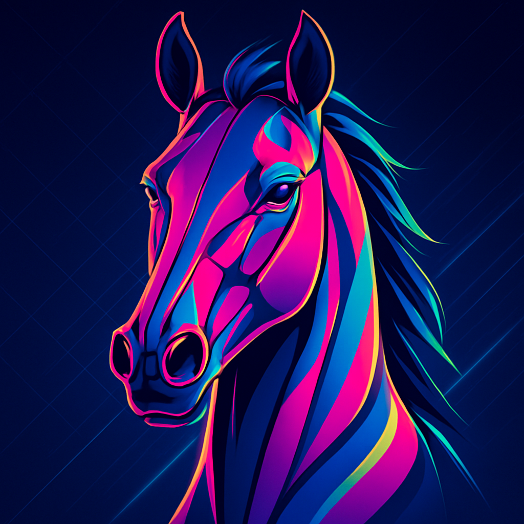Cyber Stallion Holographic Blaze DIY paint by numbers