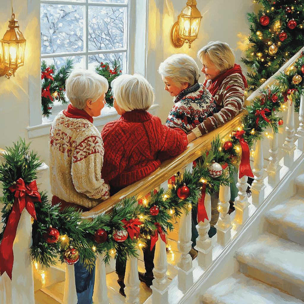 Garlands On The Staircase paint by numbers