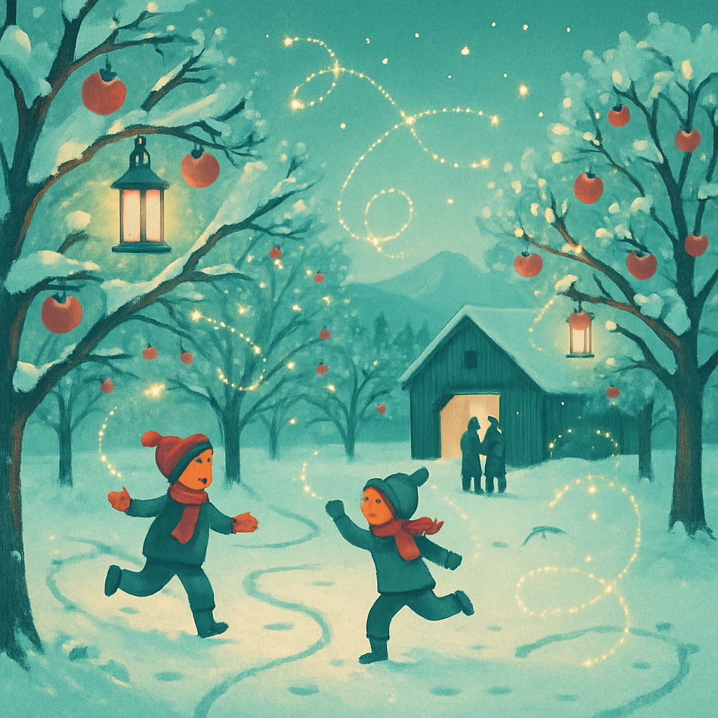Winter Firefly Orchard Constellations painting number kit