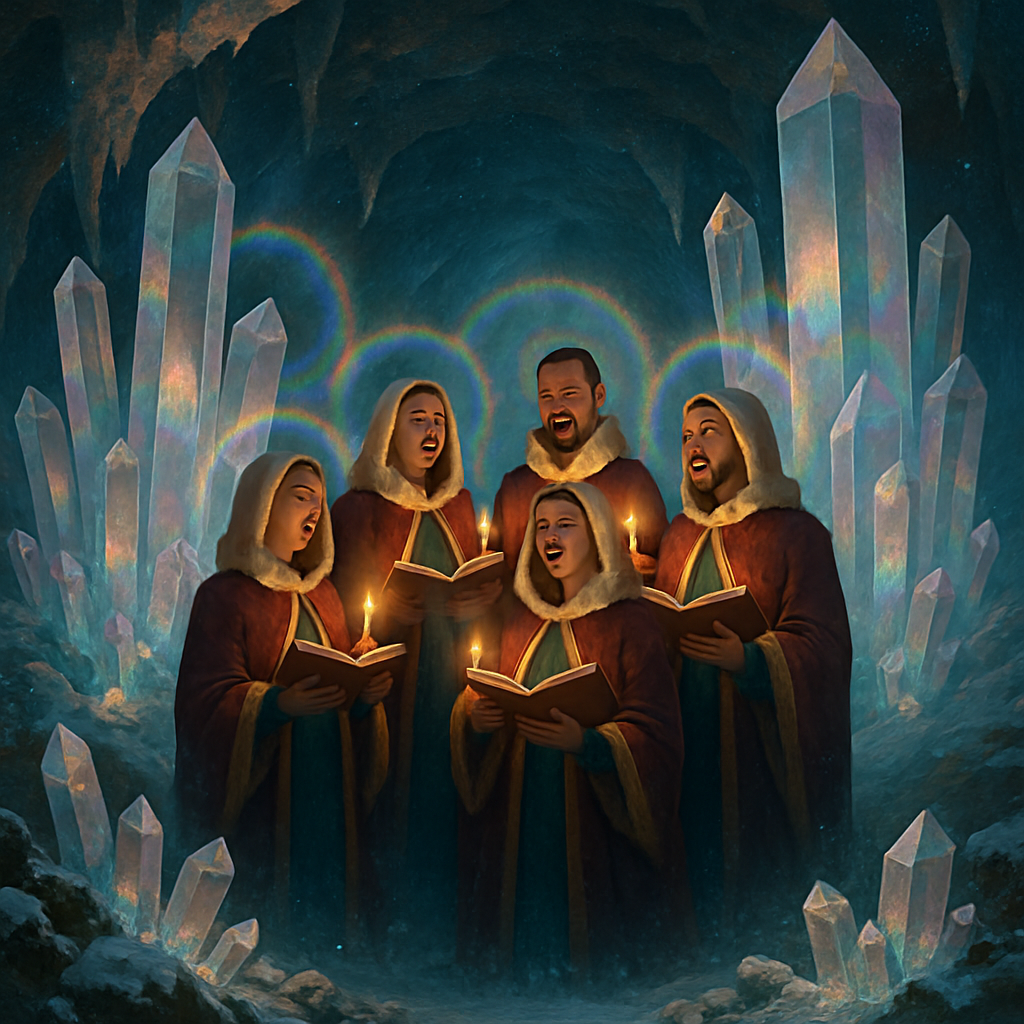 Crystal Cave Christmas Choir Number painting