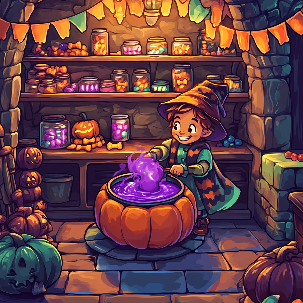 Haunted Candy Alchemists Workshop paint by numbers