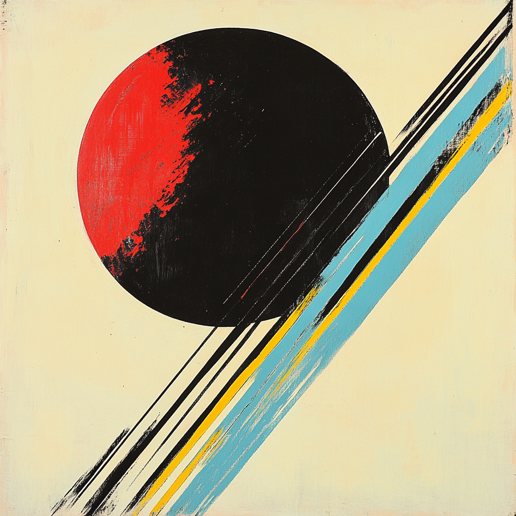 Kazimir Malevich Inspired Orbital Suprematist Drift paint by color