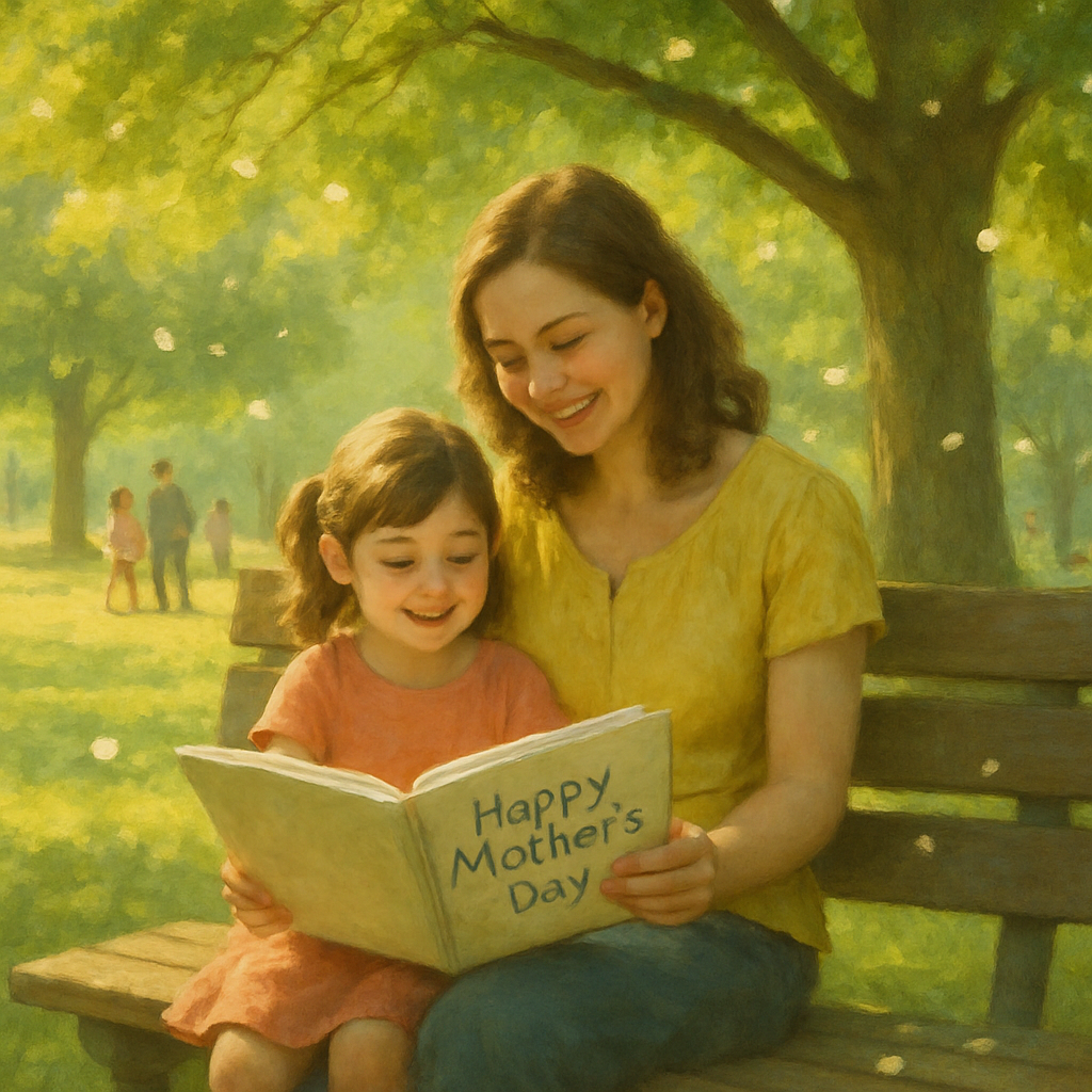 Park Bench Storytime With Mom Paint by numbers art