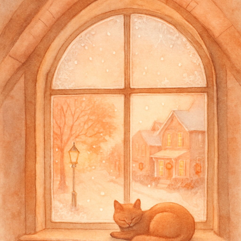 Window Seat Maple Snowday paint by numbers