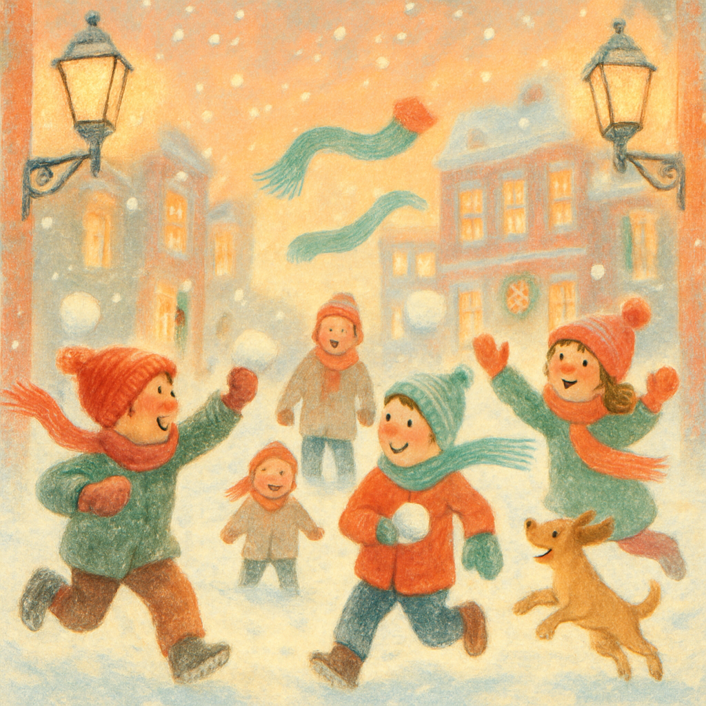 Snowball Symphony Alley Paint by numbers kits