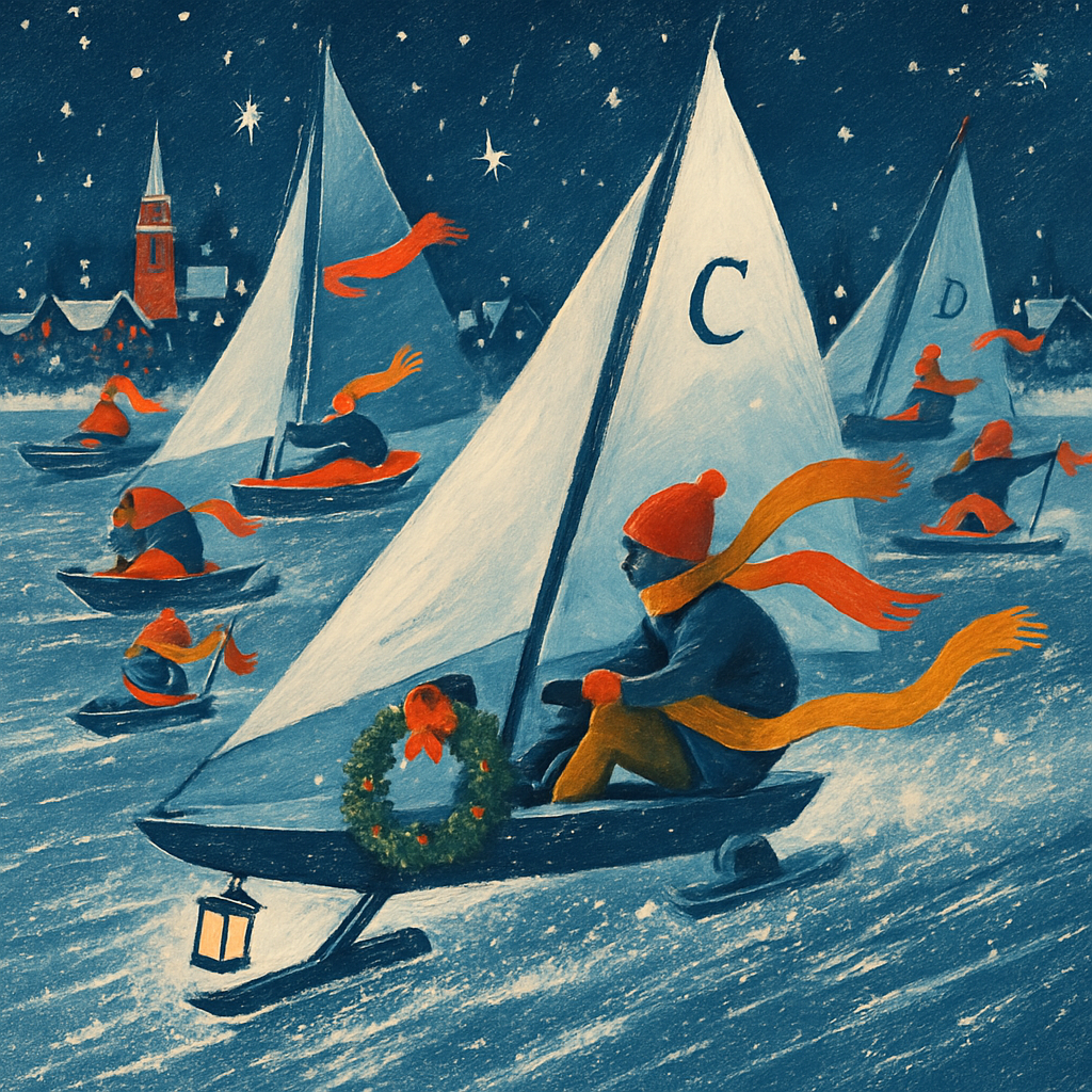 Winter Lantern Regatta Numbered painting kits