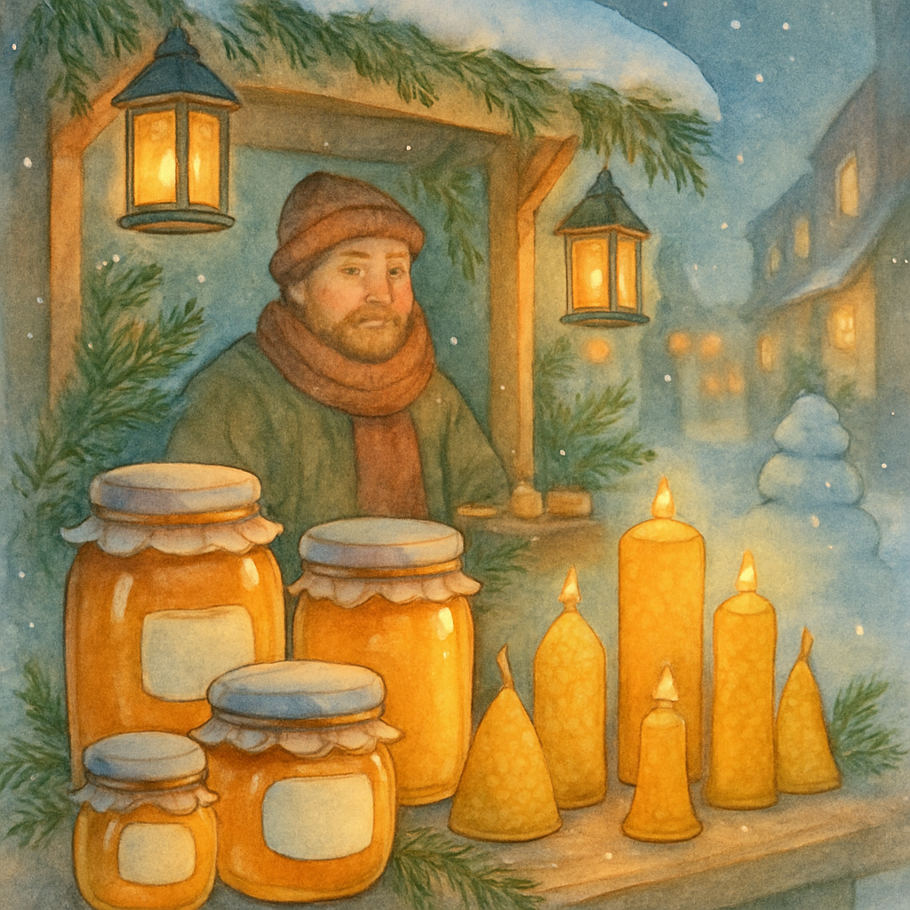 Frosted Lantern Beekeeper Booth DIY paint by numbers