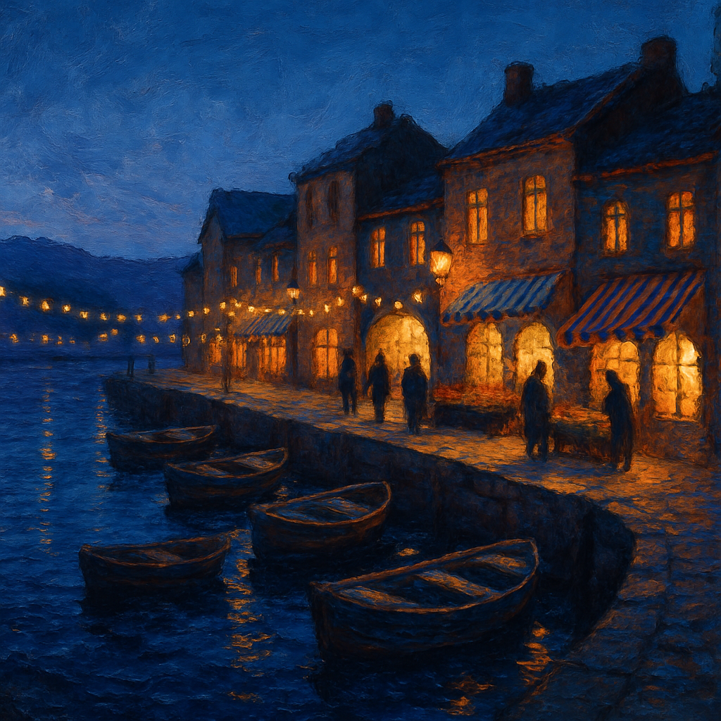 Harbor Lights And Evening Market paint by numbers