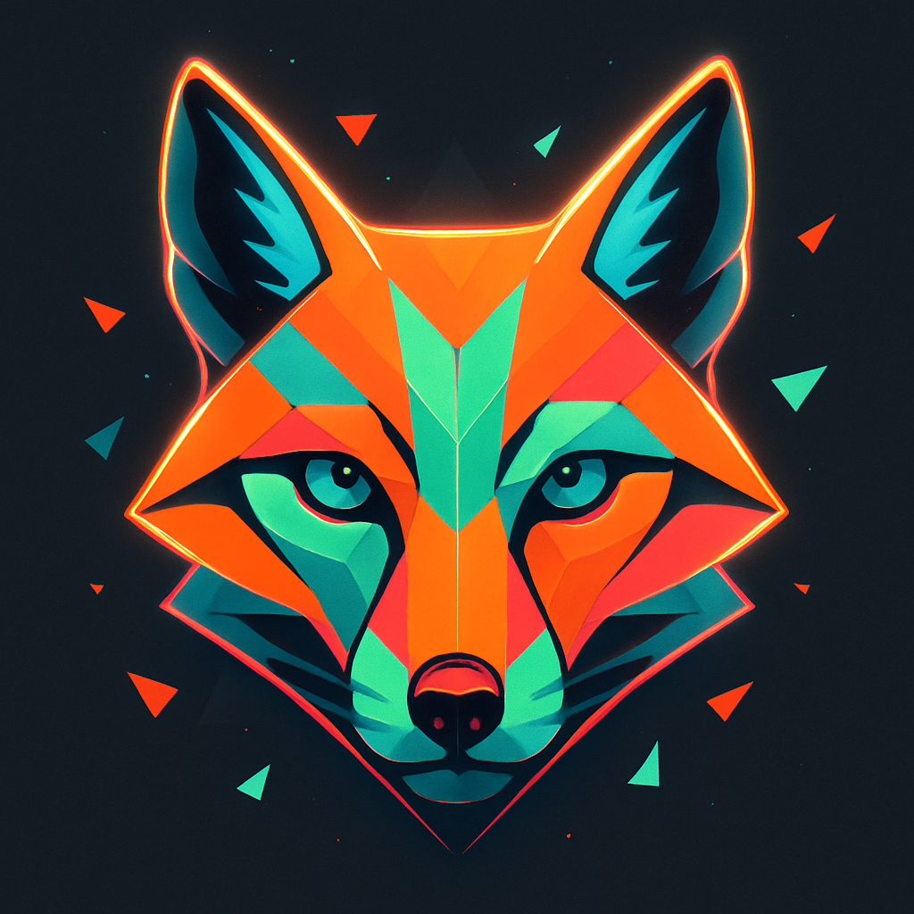 Electric Fox Mirage Paint by numbers art