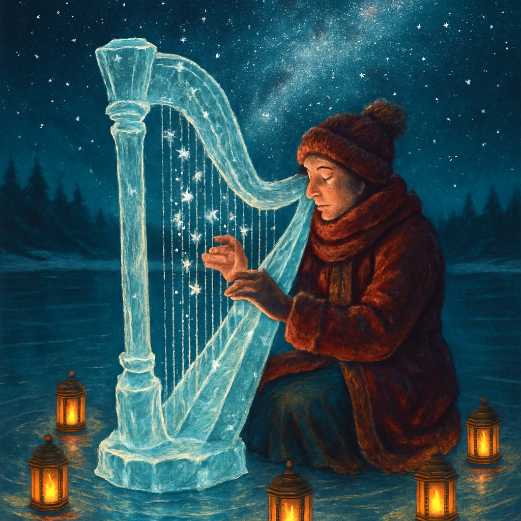 Crystal Harp Concert On The Frozen Lake paint by number