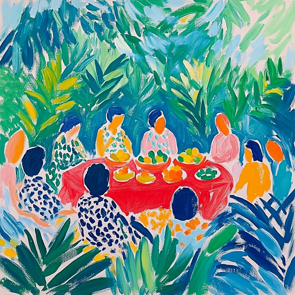Matisse Inspired Joyful Garden Party Numbered painting kits