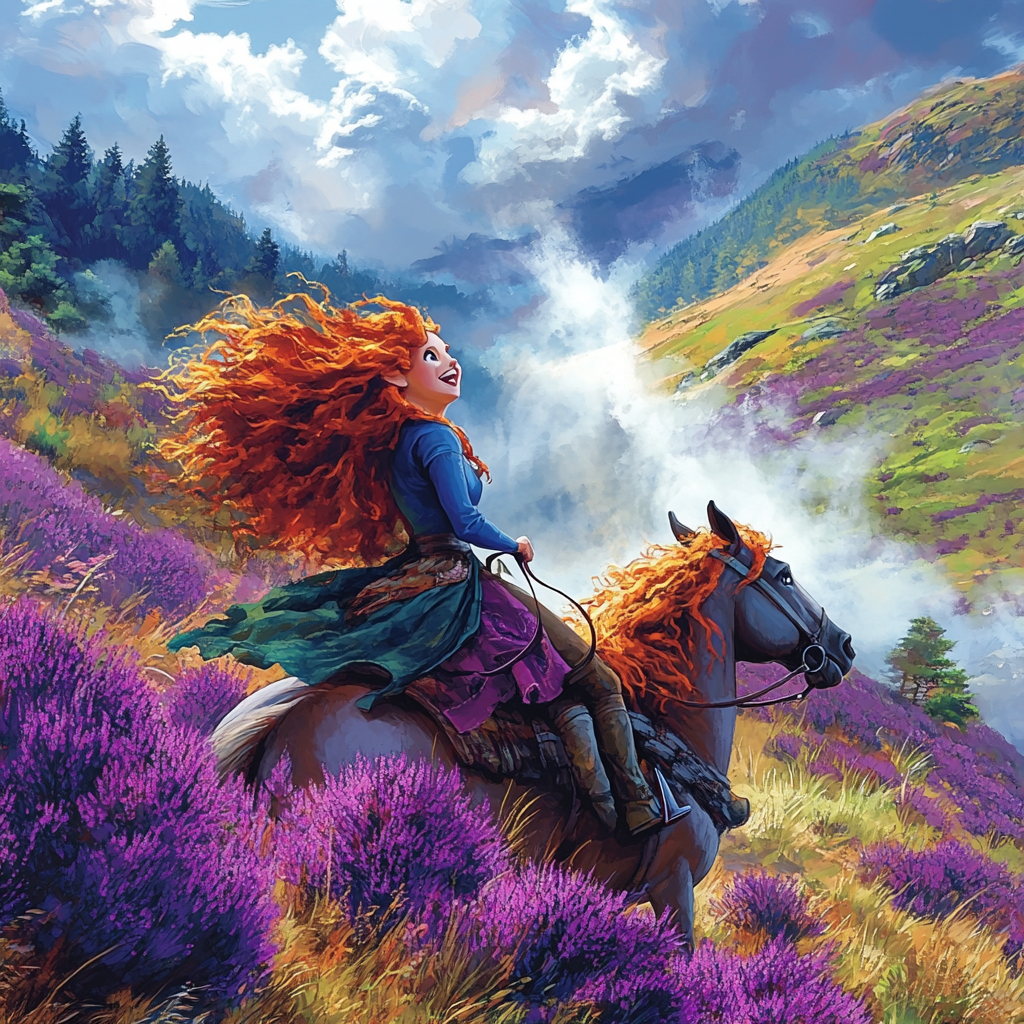 Merida And Angus’ Highland Run Disney Inspired Numbered painting kits