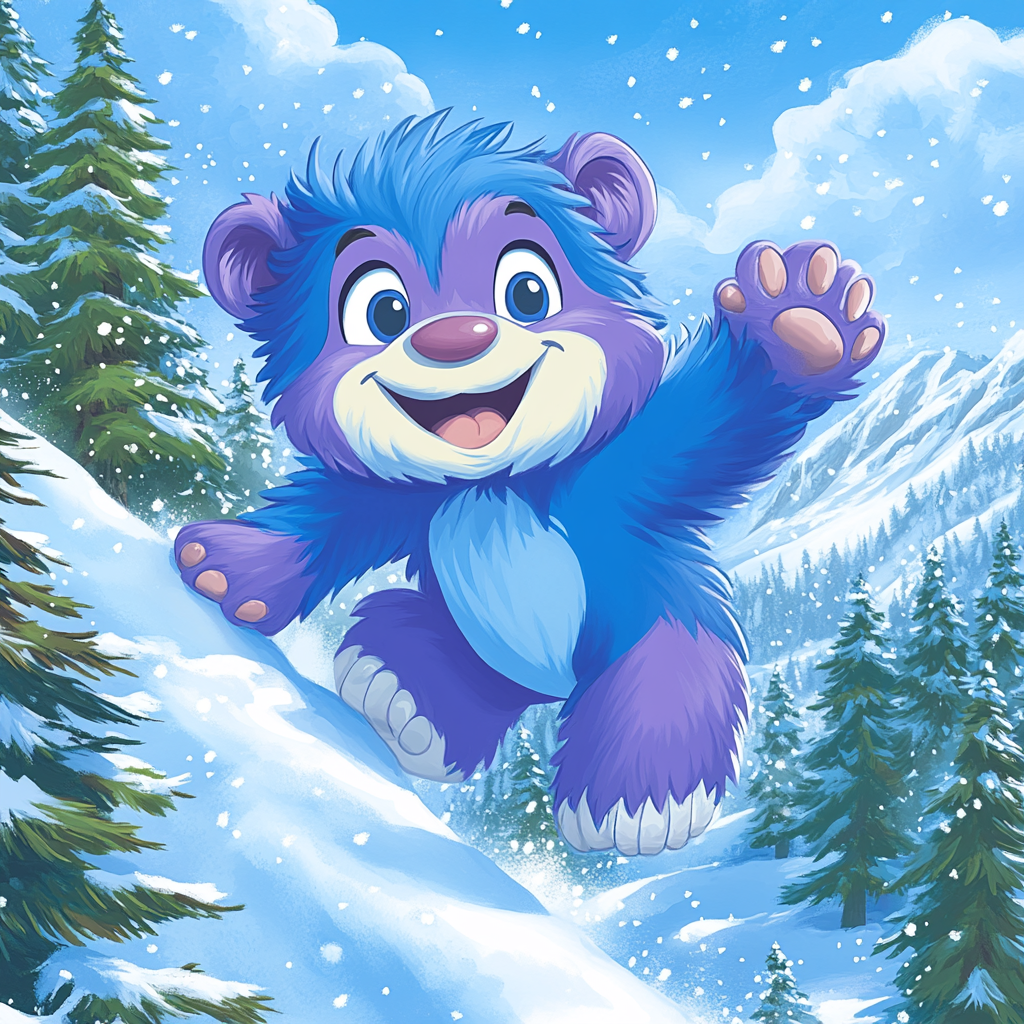 Sully’s Snowy Mountain Surprise Disney Inspired paint by numbers