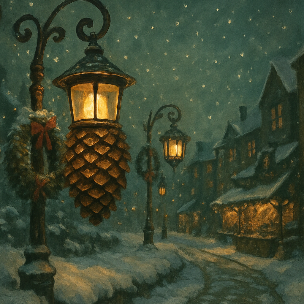 Pinecone Lantern Street Numbered painting kits
