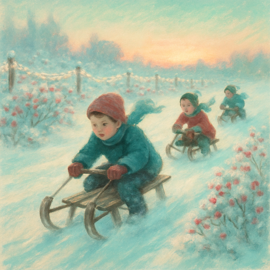 Blueberry Field Sleighs paint by color
