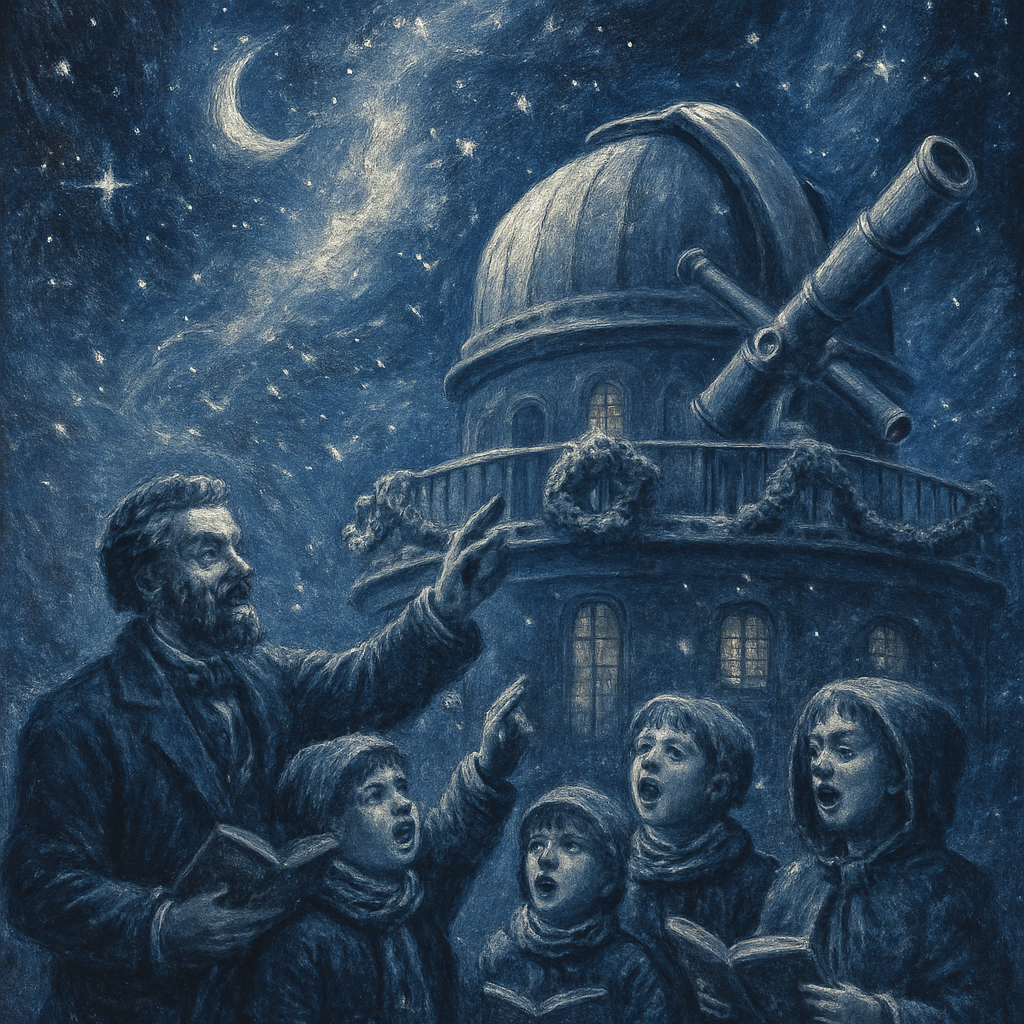 Frosted Observatory Carol DIY paint by numbers