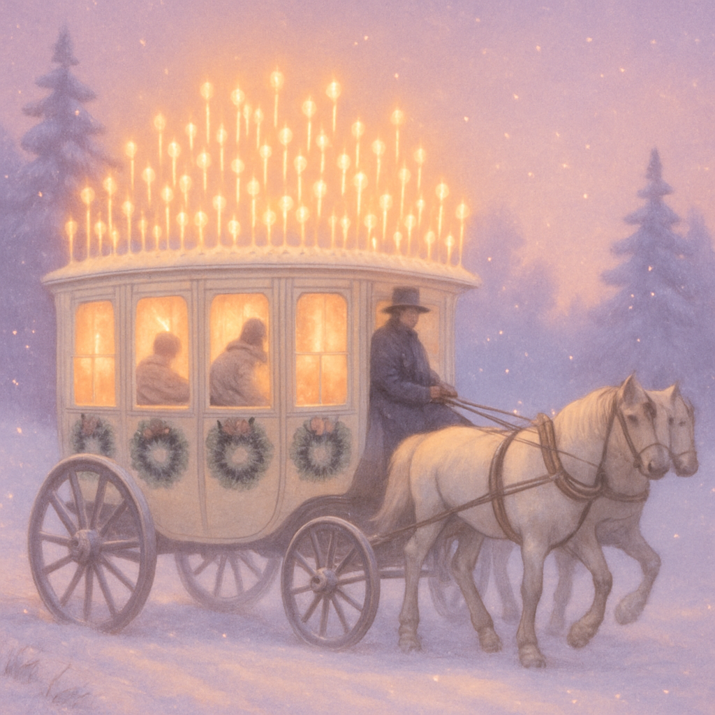 Carriage Of Carol Candles Number painting