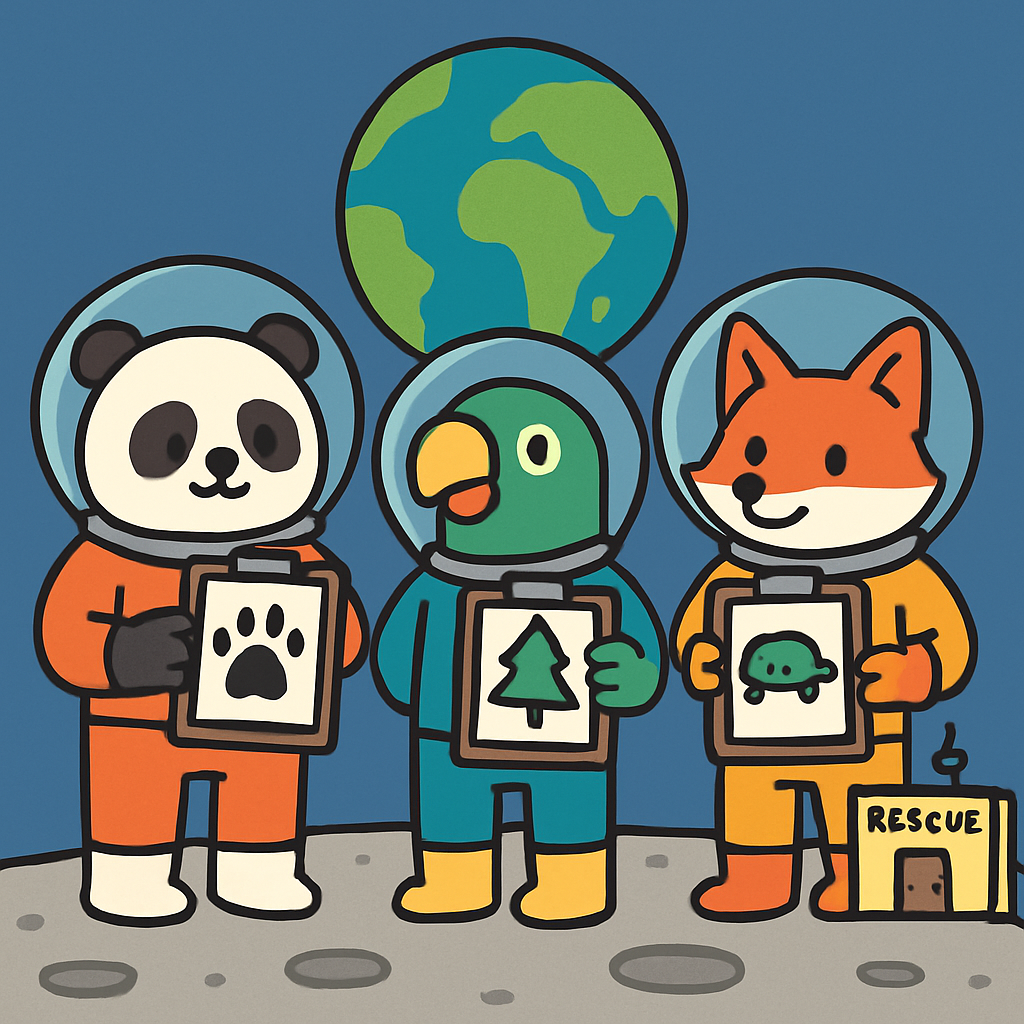 Moonbase Wildlife Rescue Squad paint by numbers