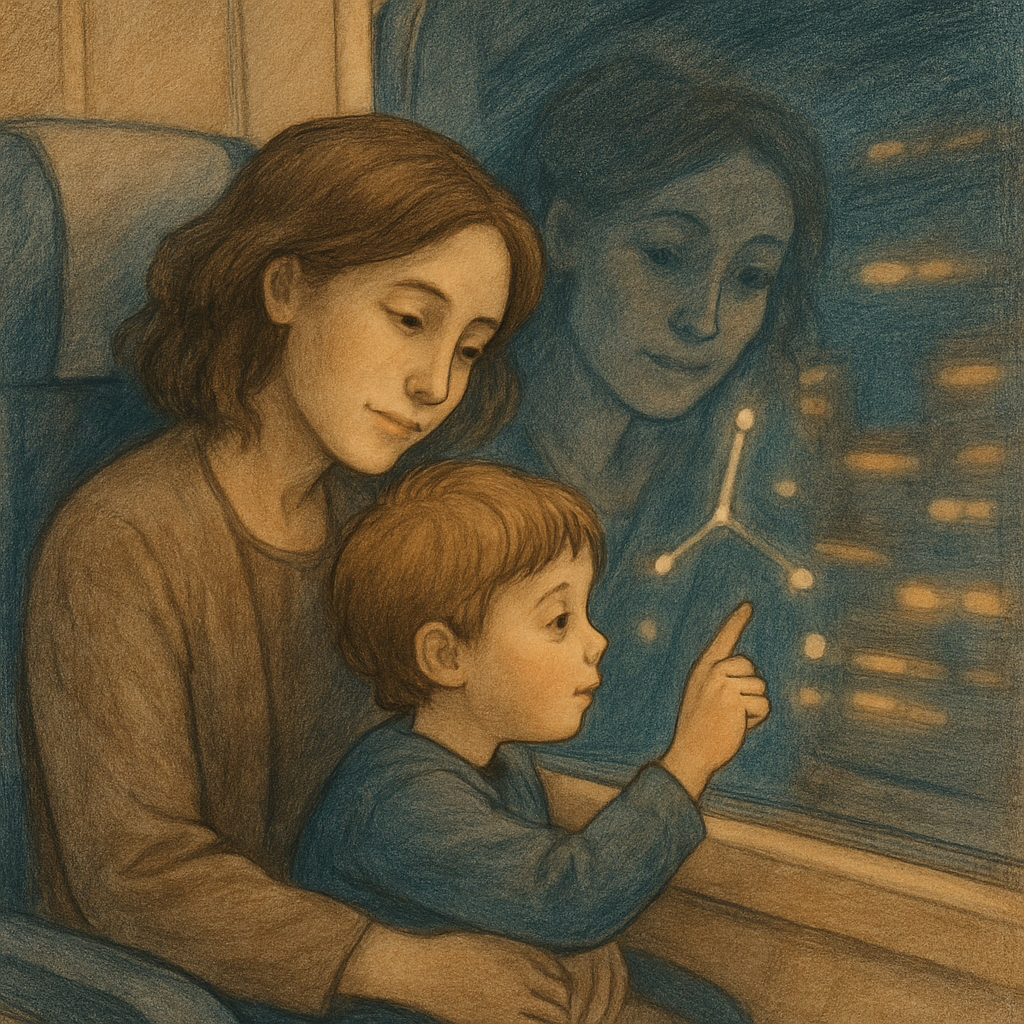 Train Window Constellations With Mom Paint by numbers kits
