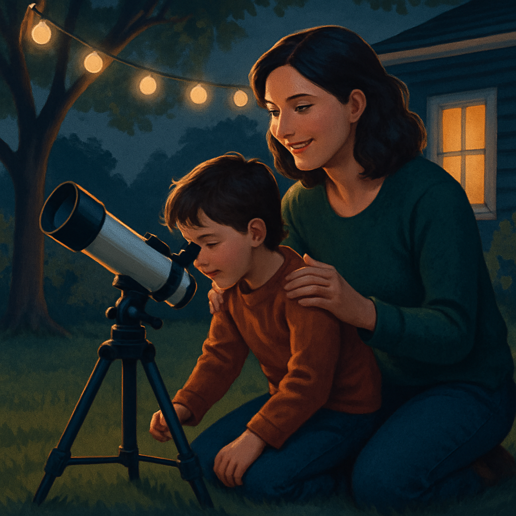 Backyard Telescope Discovery With Mom paint by color