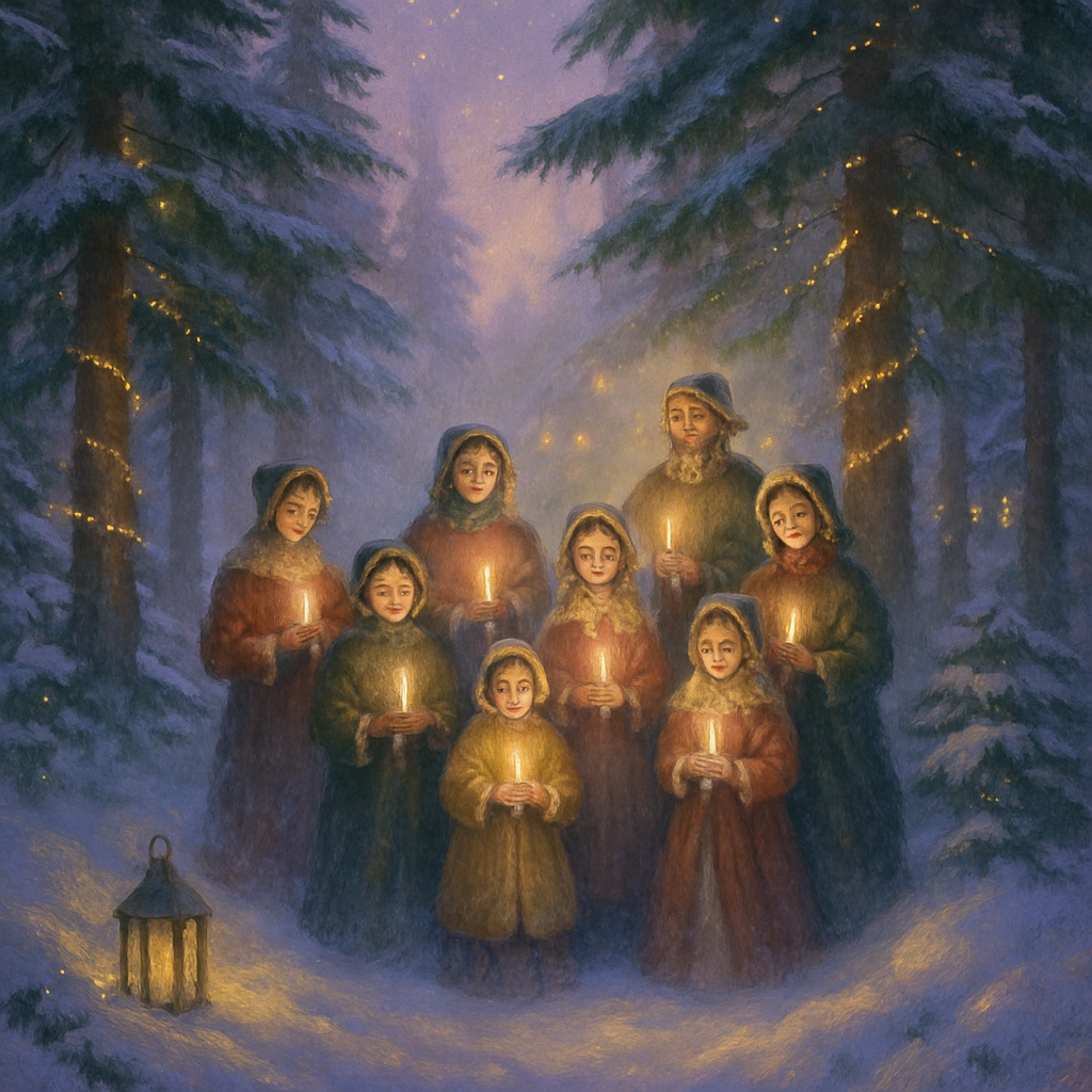 Candlelight Choir In The Pines Paint by numbers kits
