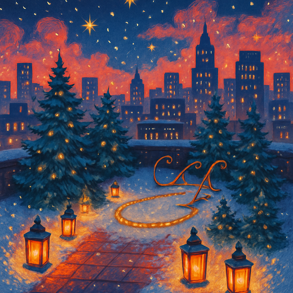 Rooftop Pine Garden Sleighpad painting number kit