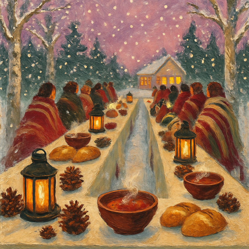 Frozen Orchard Lantern Feast Paint by numbers kits
