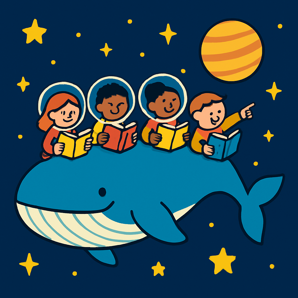 Space School Of The Curious Whale DIY paint by numbers