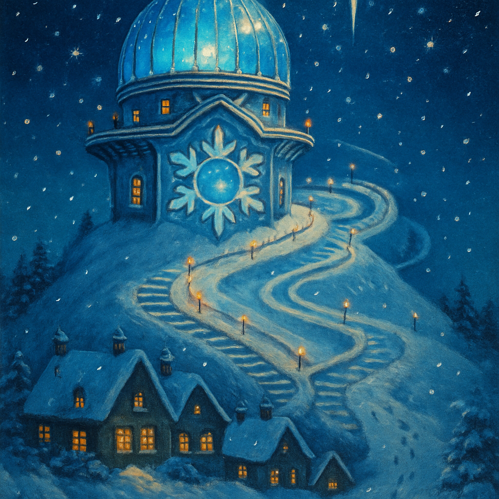 Snowflake Observatory On The Hill Painting by numbers kit