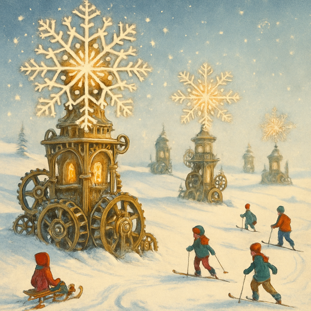 Christmas Clockwork Snow Field DIY paint by numbers
