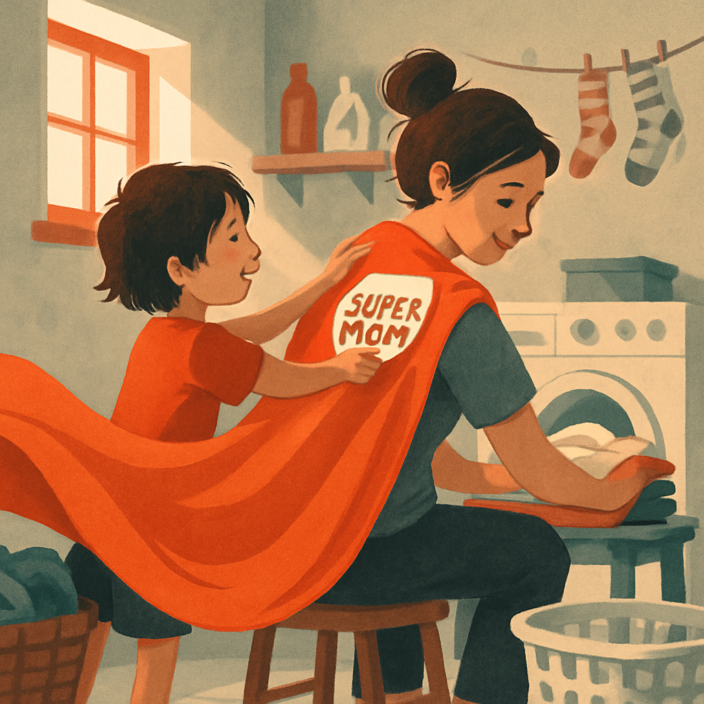 Laundry Room Superhero Mom paint by numberLaundry Room Superhero Mom - DIY Painting By Numbers Kit - Image 5