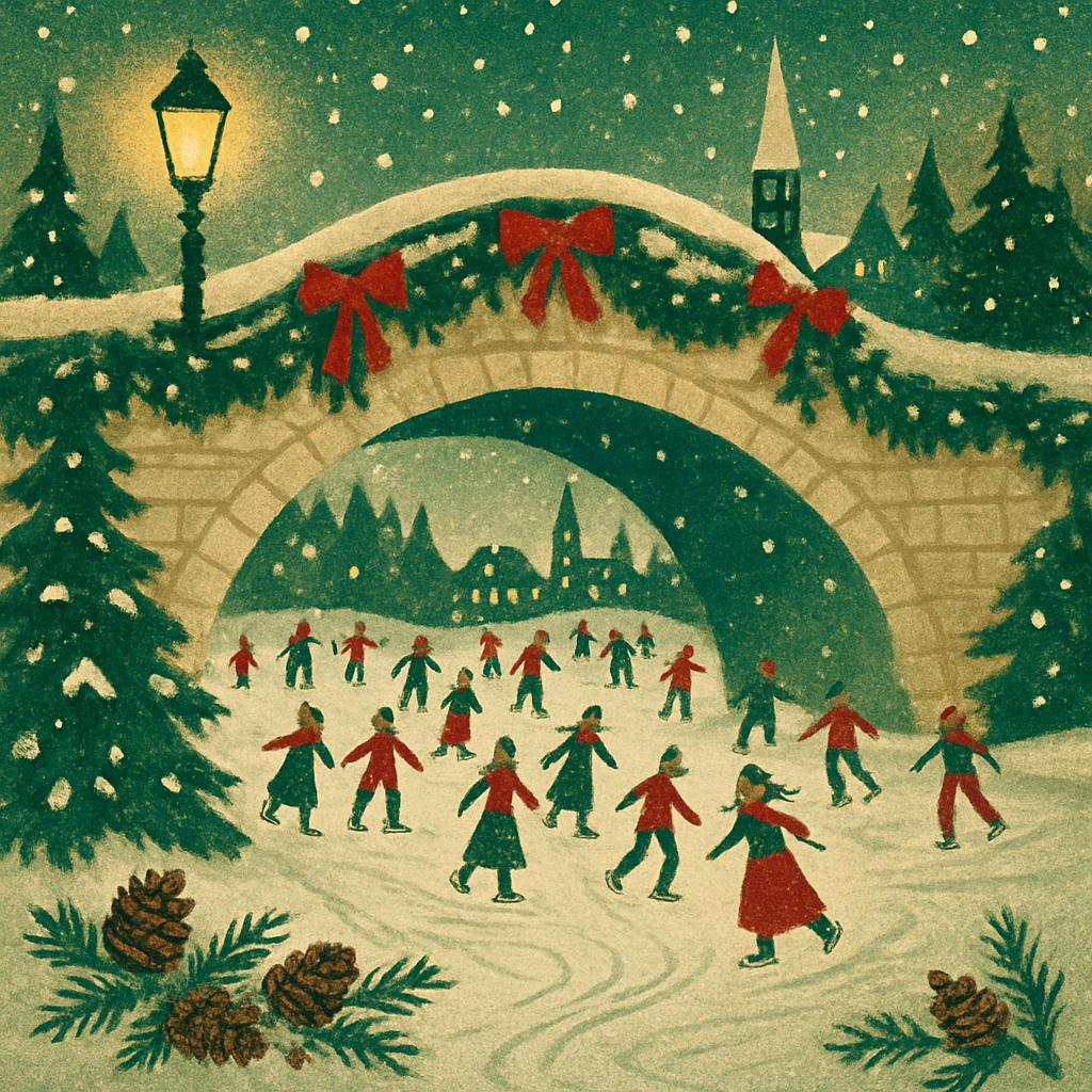 Evergreen Bridge Skaters DIY paint by numbers