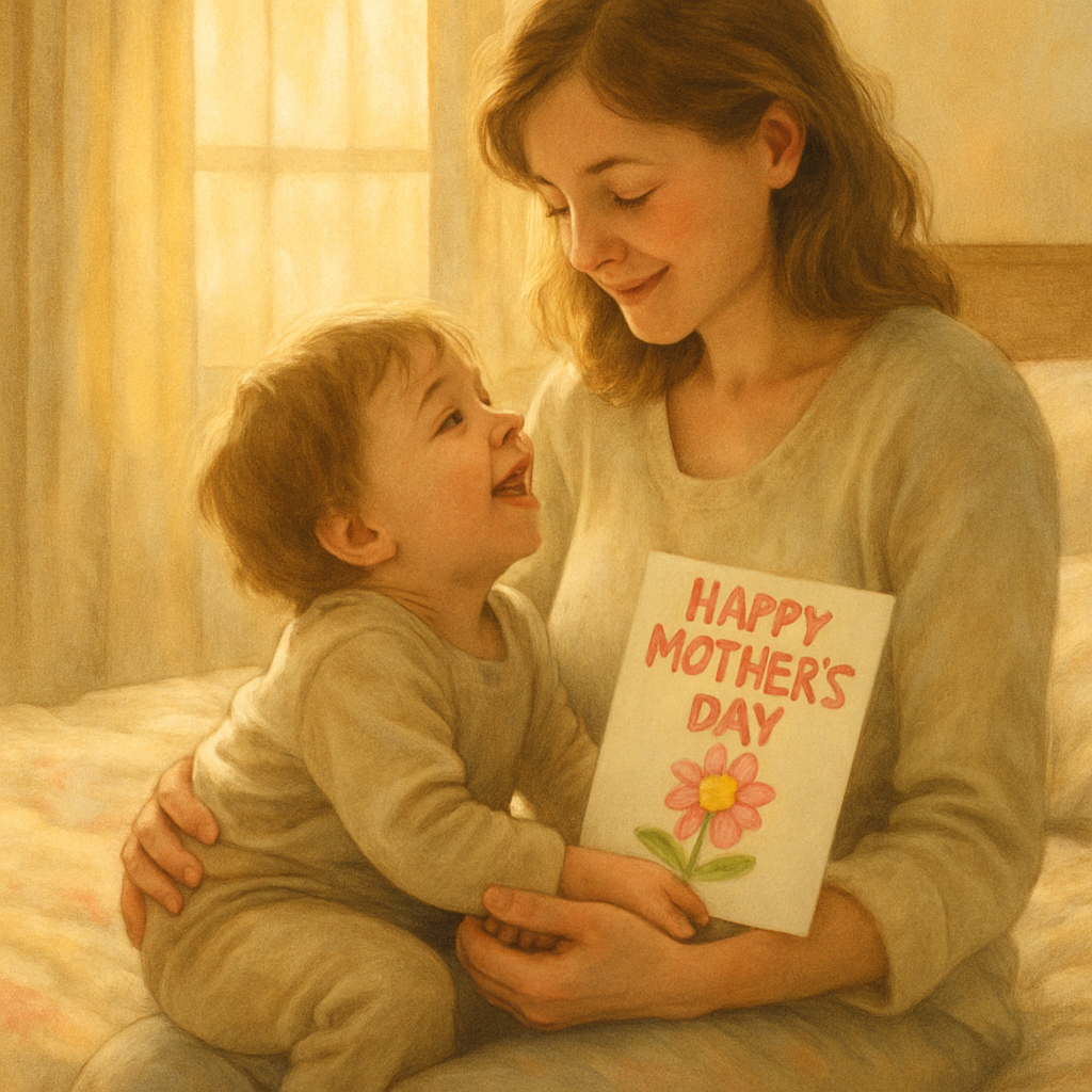 Morning Sunlight Mothers Day Portrait Number paintingMorning Sunlight Mothers Day Portrait - DIY Painting By Numbers Kit - Image 5