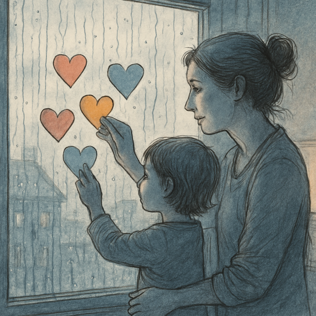 Rainy Day Window Mothers Day Sketch paint by numbersRainy Day Window Mothers Day Sketch - DIY Painting By Numbers Kit - Image 5