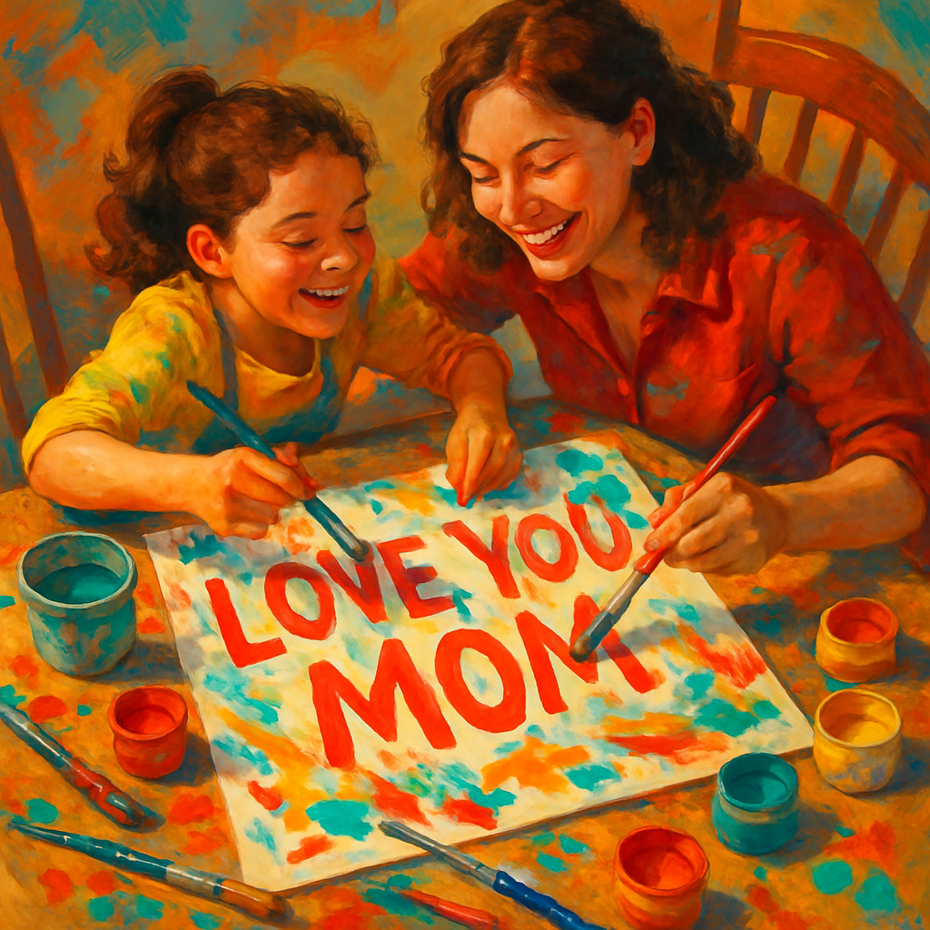 Mothers Day Art Studio Afternoon paint by colorMothers Day Art Studio Afternoon - DIY Painting By Numbers Kit - Image 5