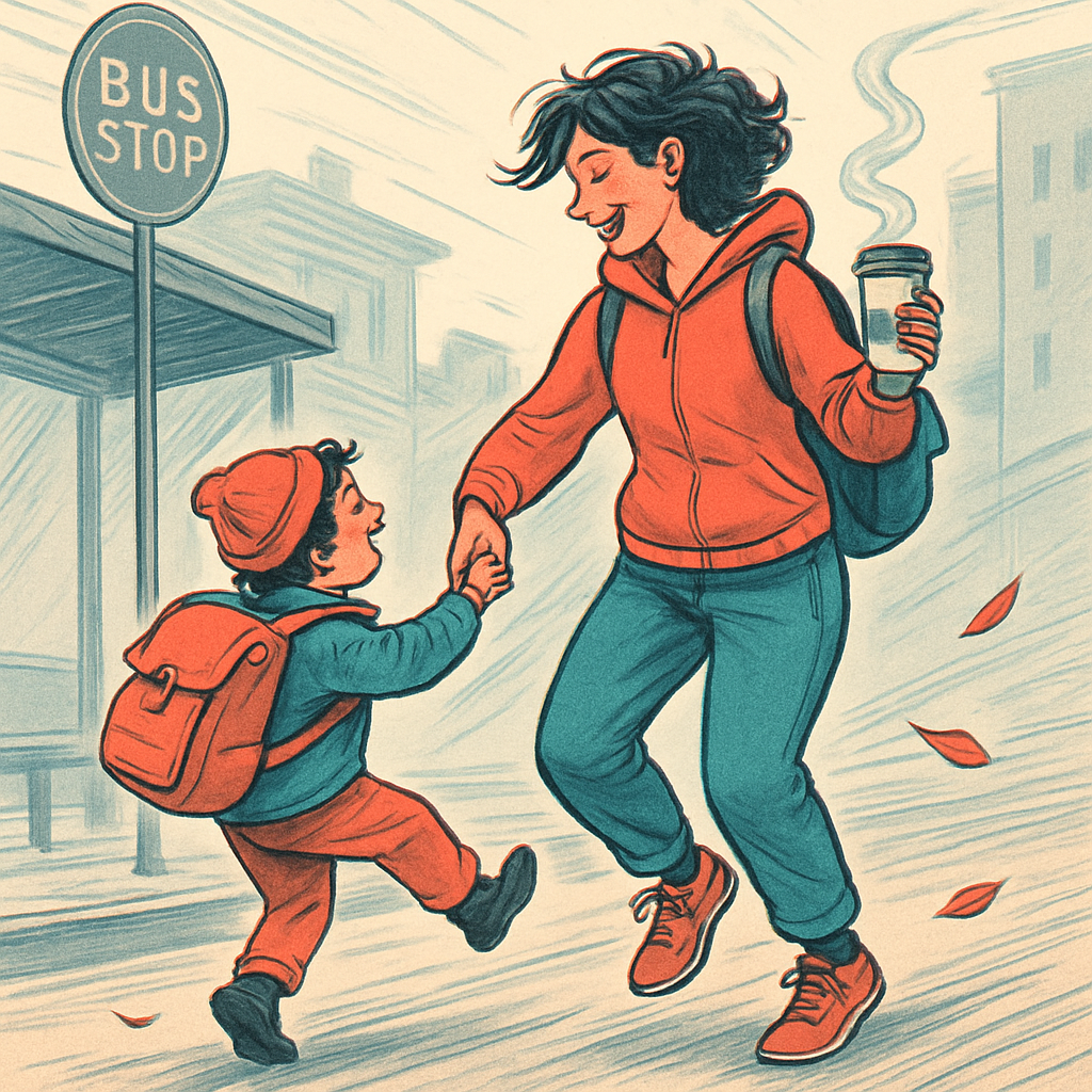 Urban Bus Stop Dance With Mom paint by numbers