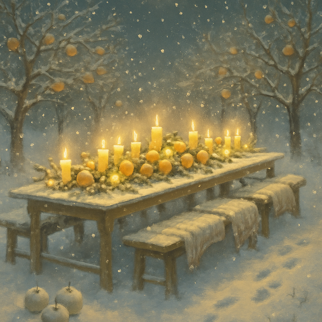 Starlit Orchard Feast painting number kit