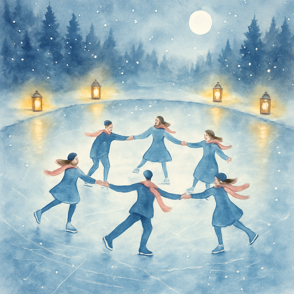 Crystal Lake Carol Skaters Paint by numbers kits