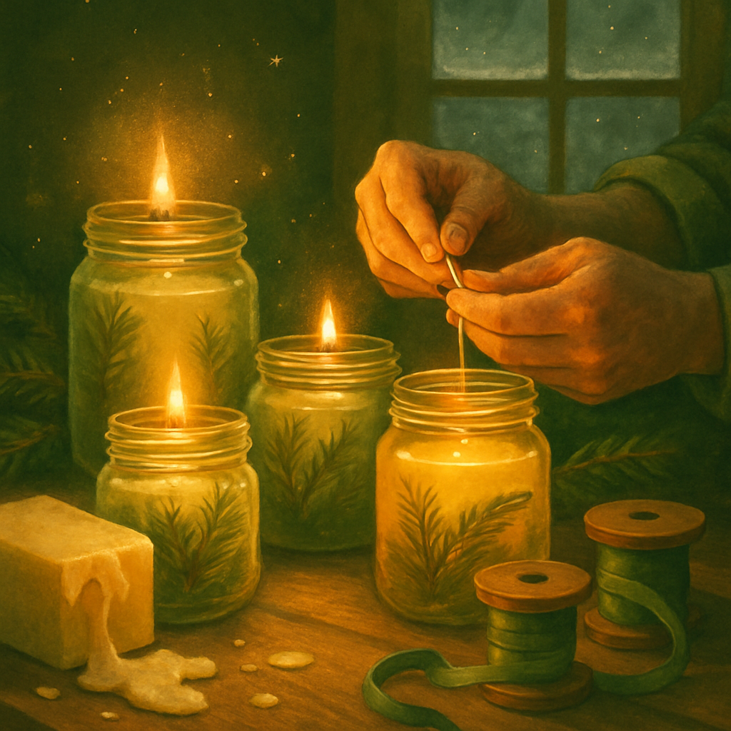 Fir Needle Candle Lab Paint by numbers art