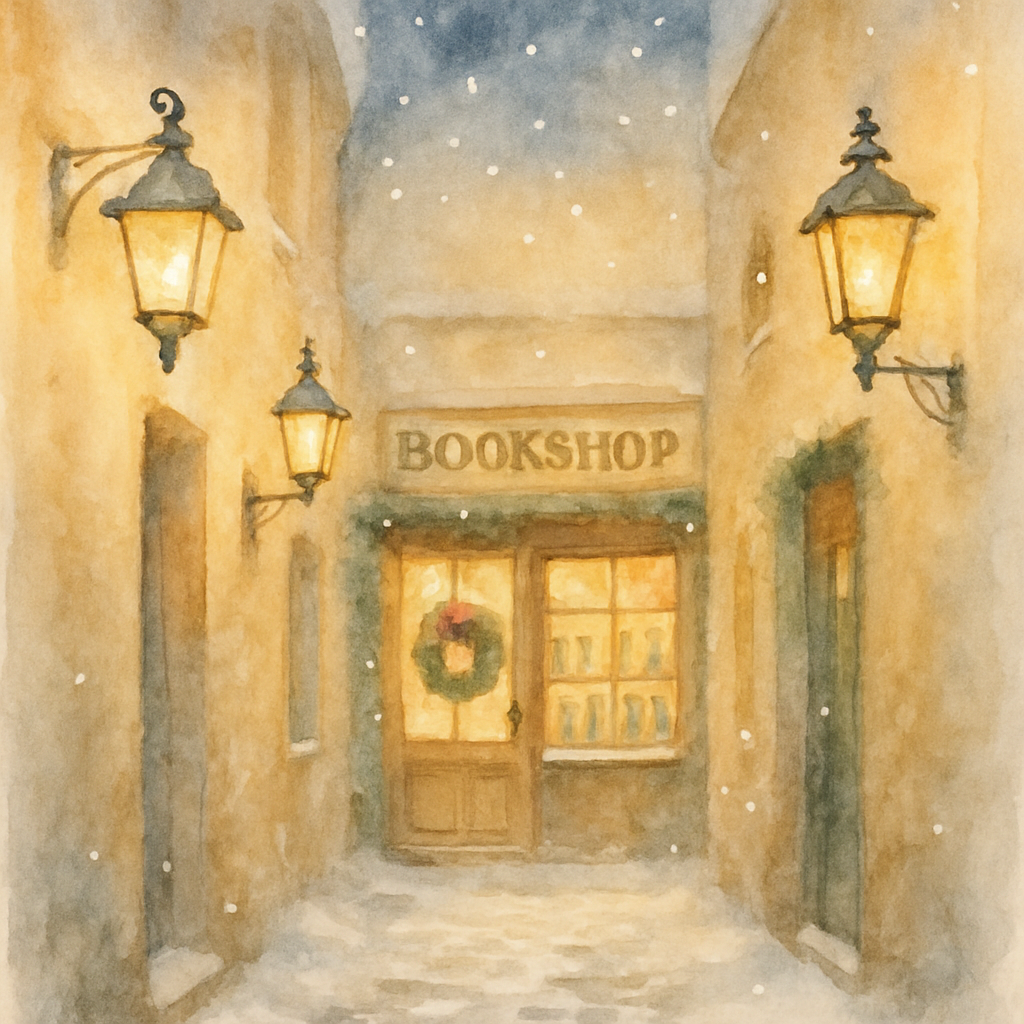 Frosted Lantern Library Lane Paint by numbers art