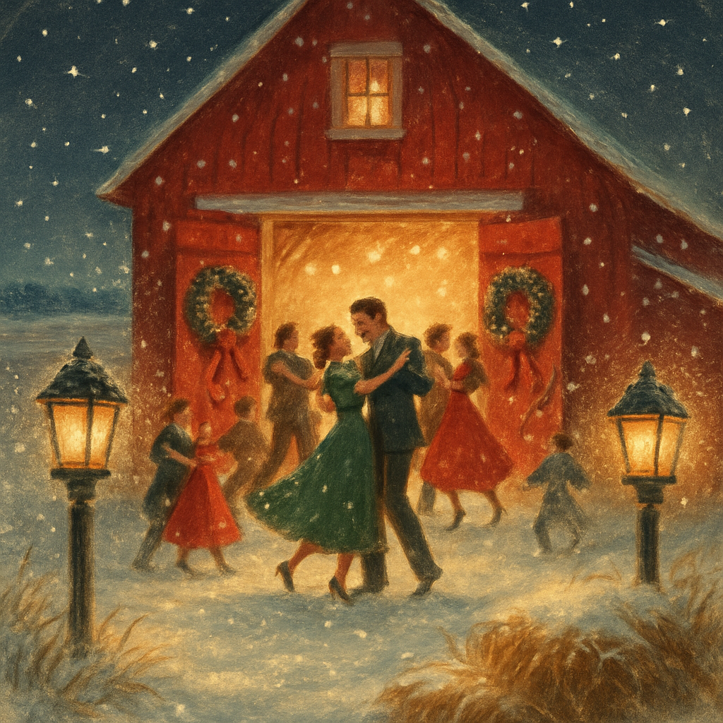Moonlit Red Barn Revel Numbered painting kits