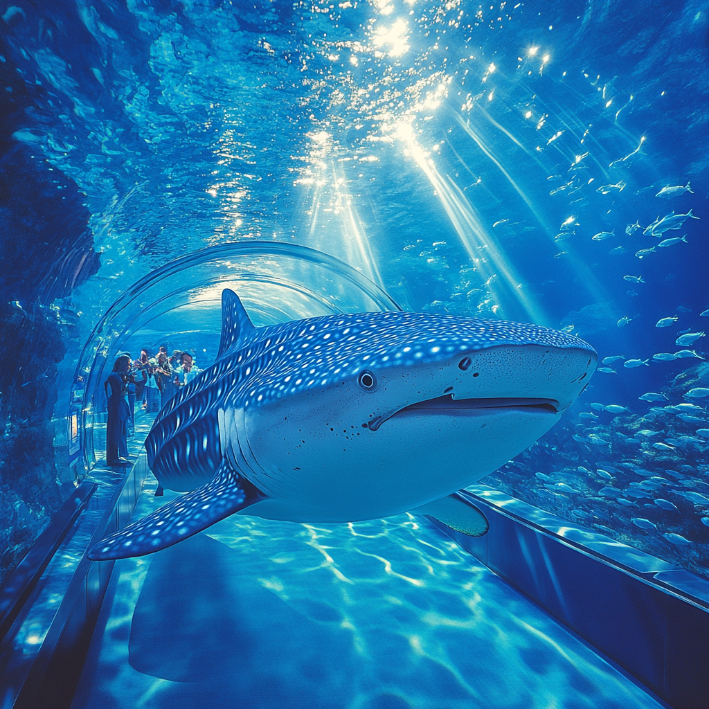 Destiny Glass Tunnel Swim Along Disney Inspired Number painting