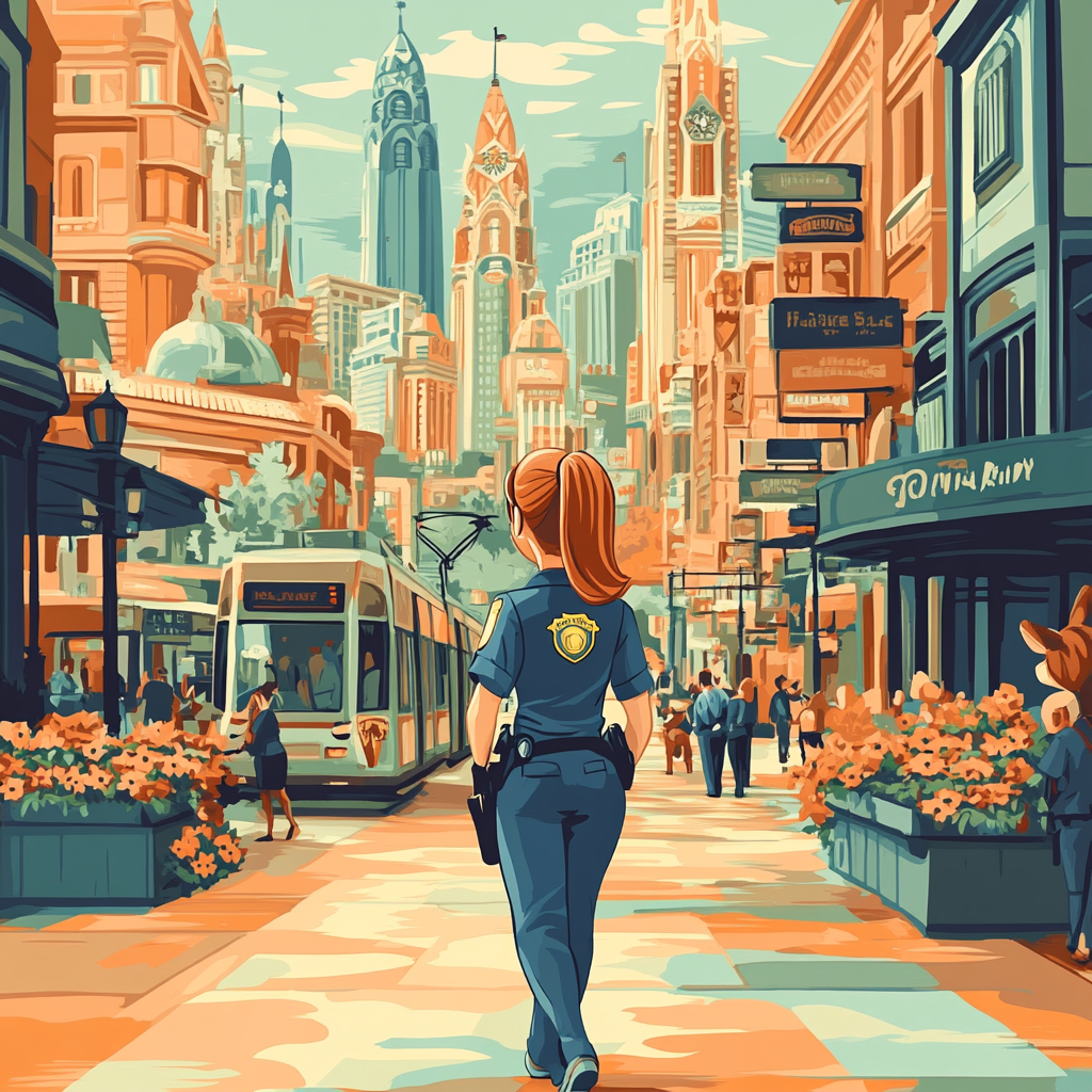 Judy Hopps Zootopia Plaza Patrol Disney Inspired DIY paint by numbers