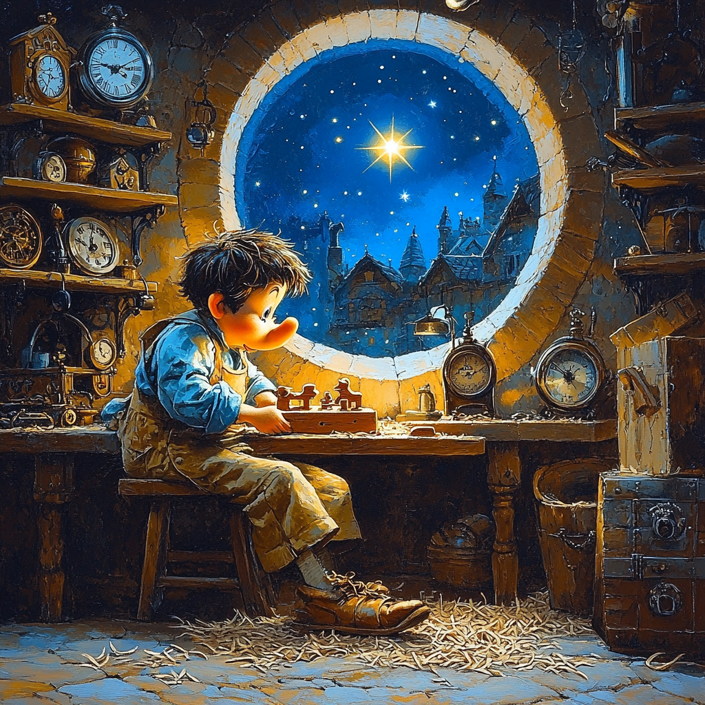 Geppetto Workshop Star Wish Window Disney Inspired paint by color