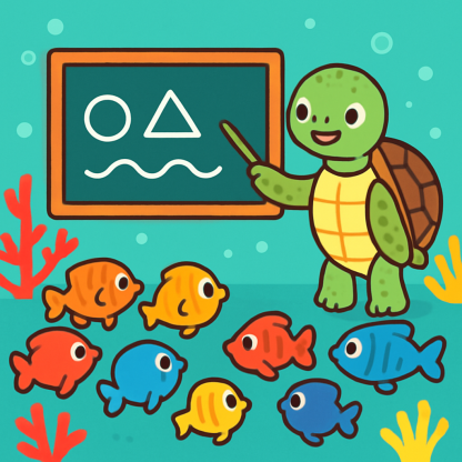 Coral Reef School Of Fish Numbered painting kits