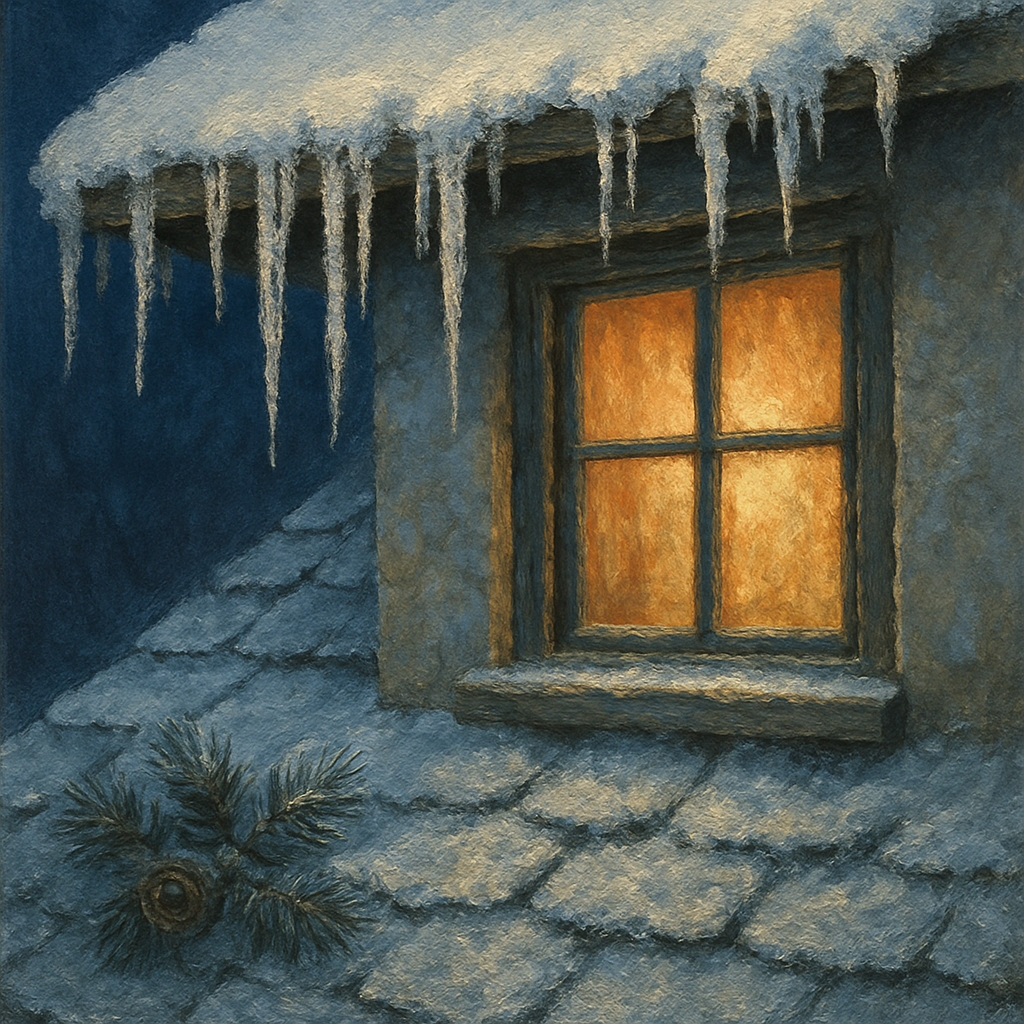 Icicle Chime Cottage Eaves Paint by numbers art