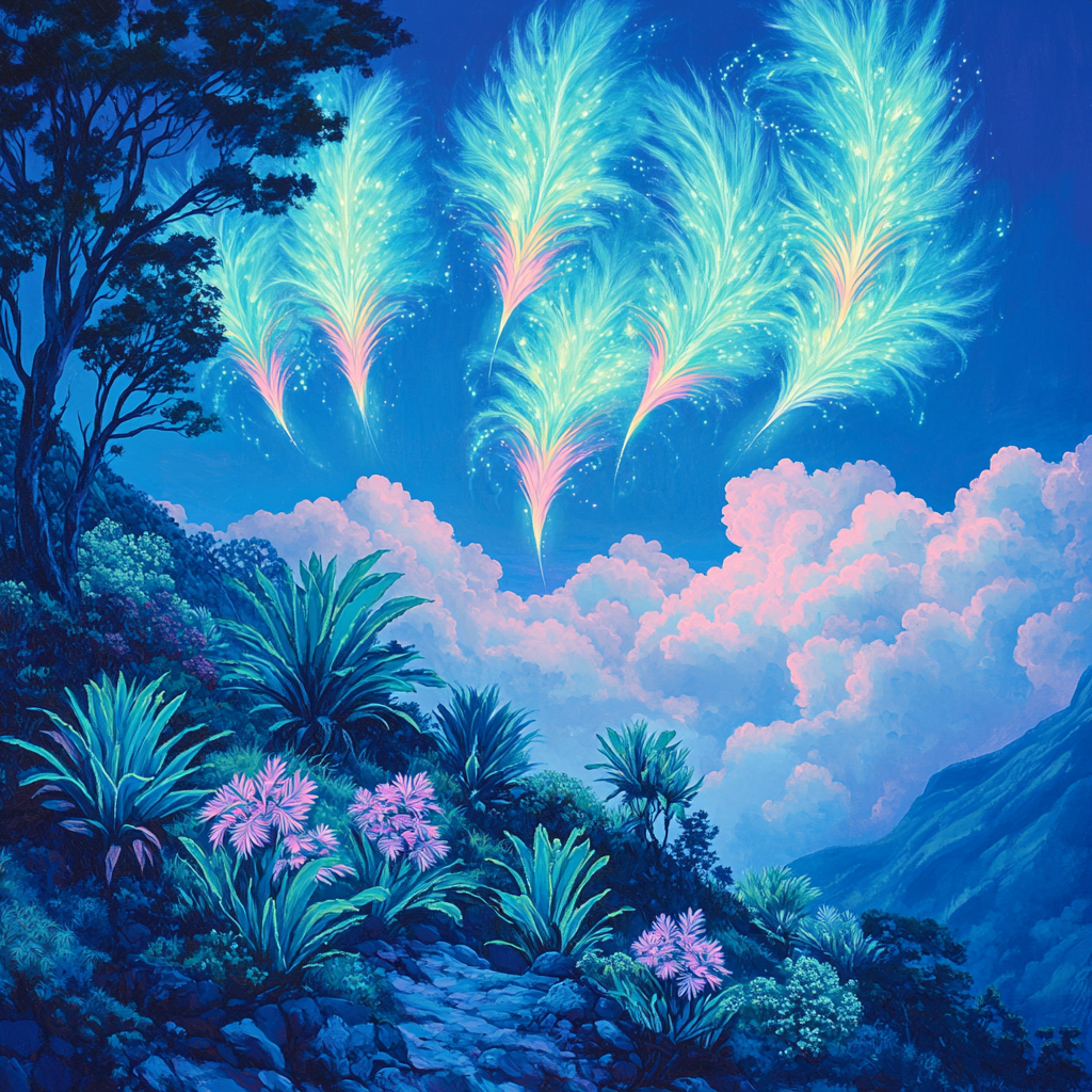 Frida Kahlo Inspired Quetzal Feather Aurora painting number kit