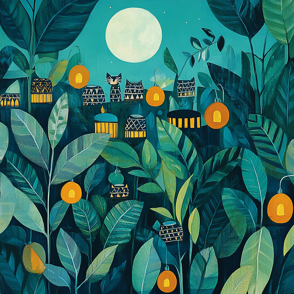 Henri Rousseau Inspired Jungle Parade Paint by numbers kits