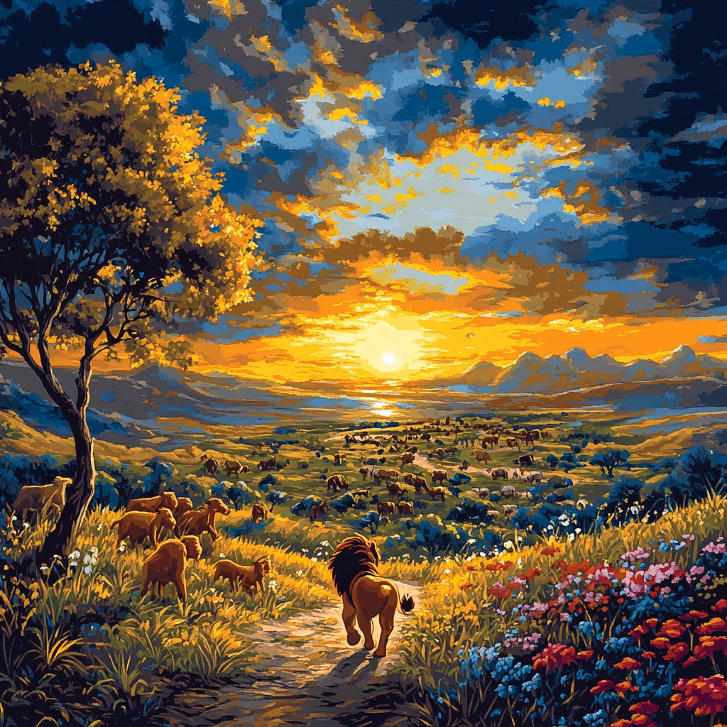 Simba’s Brave Journey - Disney Inspired Numbered painting kits