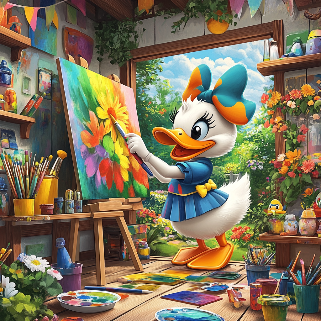 Daisy Duck’s Painting Day - Disney Inspired DIY paint by numbers